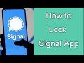 How to turn on screen lock on Signal App?