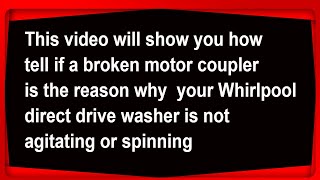How to Tell if the Motor Coupler Is Broken