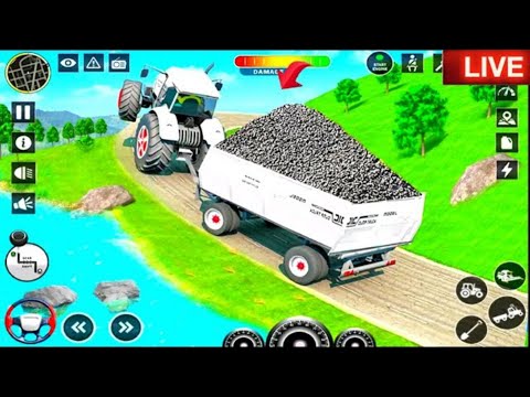 TRANSPORTING CARS & FRUITS WITH COLORED JOHN DEERE vs CLASS vs FENDT TRACTORS - BeamNG.drive