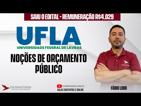 Concurso UFLA 2025 | Noções de Orçamento Público – AFO Teoria Completa
