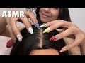 ASMR SCALP SCRATCHING HAIR PARTING