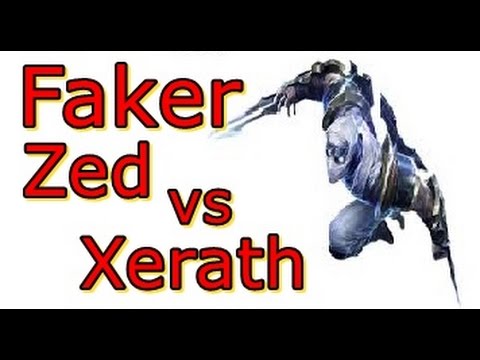 LOL Pro - Faker Zed vs Xerath - Korea SoloQ - Highlights