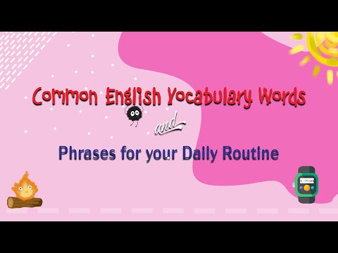 Common English Vocabulary words and Phrases for your Daily Routine with Pictures and pronunciation|