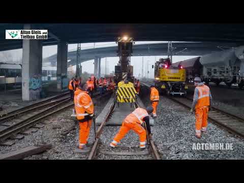 Unglaublich schneller Prozess der Gleisverlegung Wie wird es gemacht? @altungleis  #gleisbau