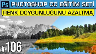 106: Desature Adjustment | Layer Doygunlunluğu Azalt Ayarı | Photoshop Dersleri Eğitim Seti