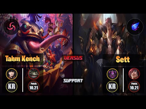 Kellin TAHM KENCH (Support) [Hail of Blades] VS SETT - Master KR Patch 10.21