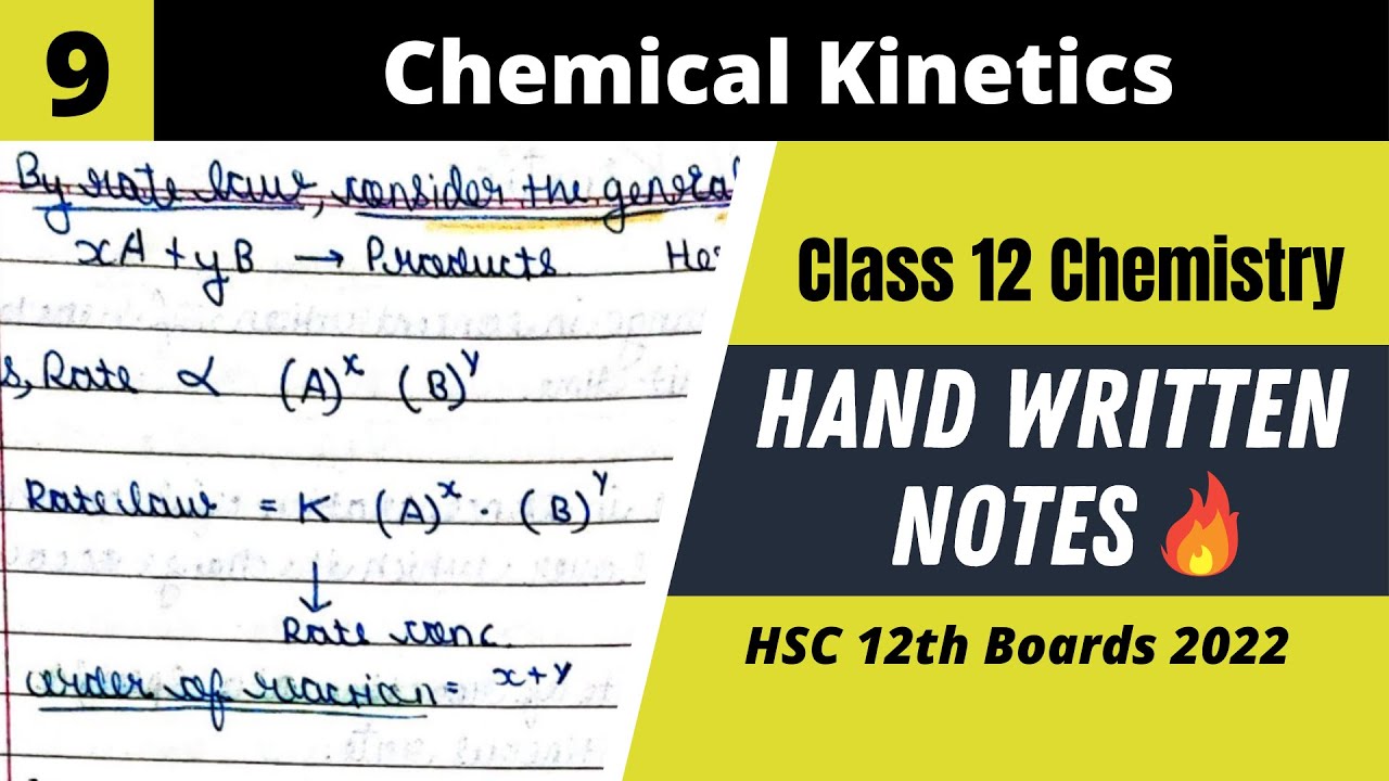 Chemical Kinetics | Chemistry Class 12 | FREE Hand written Notes
