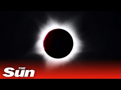 Stunning footage shows rare hybrid solar eclipse for first time in 10 years