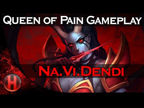 Na'Vi.Dendi Queen of Pain Gameplay Dota 2