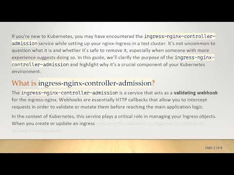 Understanding the Role of ingress-nginx-controller-admission: Why You Shouldn't Remove It