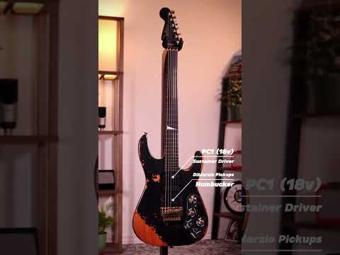 Jackson Pro Series Signature Phil Collen PC1-E - Ebony Fingerboard, Worn Black Bild 15