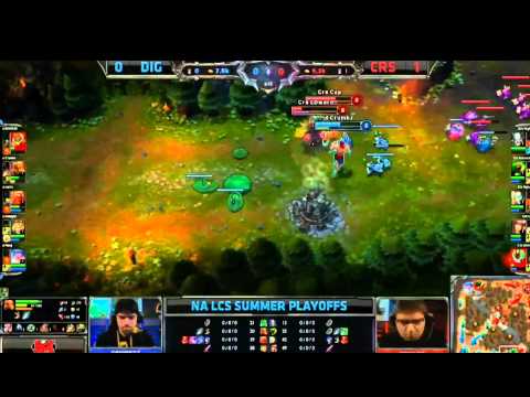 NA LCS: SUMMER PLAYOFFS: CRS vs DIG: Zac passive baits the double