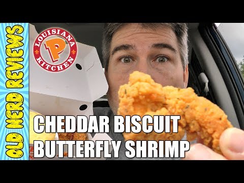 Popeye's Cheddar Biscuit Butterfly Shrimp REVIEW 🍤
