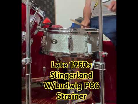 Slingerland Silver Sparkle Six-lug snare 1950s - Silver sparkle image 7