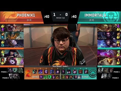 [NA LCS Summer 2017] Immortals vs Phoenix1 Game 2 | LOL NA LCS Week 1 Day 1 IMT vs P1