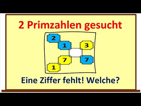 Mathe-Rätsel - Primzahlen gesucht - Wie heißt die fehlende Ziffer? Anwendung der Teilbarkeitsregeln