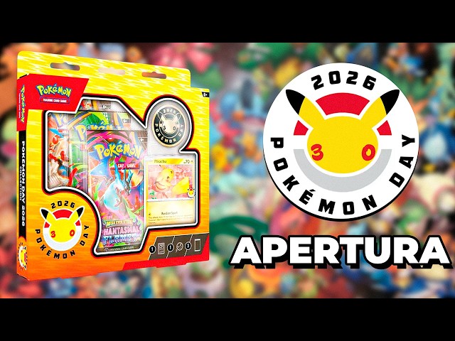 Vídeo relacionado con Pokémon: Colección Día de Pokémon 2026 (1 Carta holográfica de promoción, 1 Moneda y 3 Sobres de Mejora)