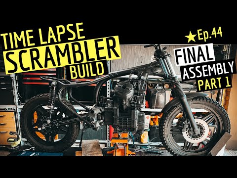 Motorcycle Build TimeLapse ★ CX500 Scrambler final assembly, Ep.44