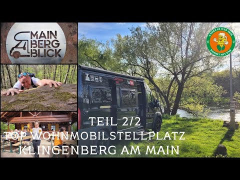 Top Wohnmobilstellplatz Main Main Berg Blick in Klingenberg direkt am Main 