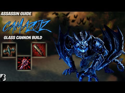 CAMAZOTZ GLASS CANNON JUNGLER BUILD   SMITE SEASON 5   ASSASSIN GUIDE