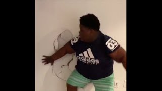 Lil Terrio Puts A HUGE HOLE In The Wall Trying To Do Michael Jackson Dance Moves