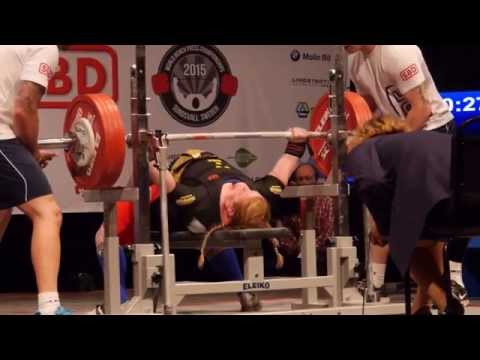 Sandra Lonn (SWE) 3.att.: 235 kg WR - 2015 IPF WC Women's Bench Press