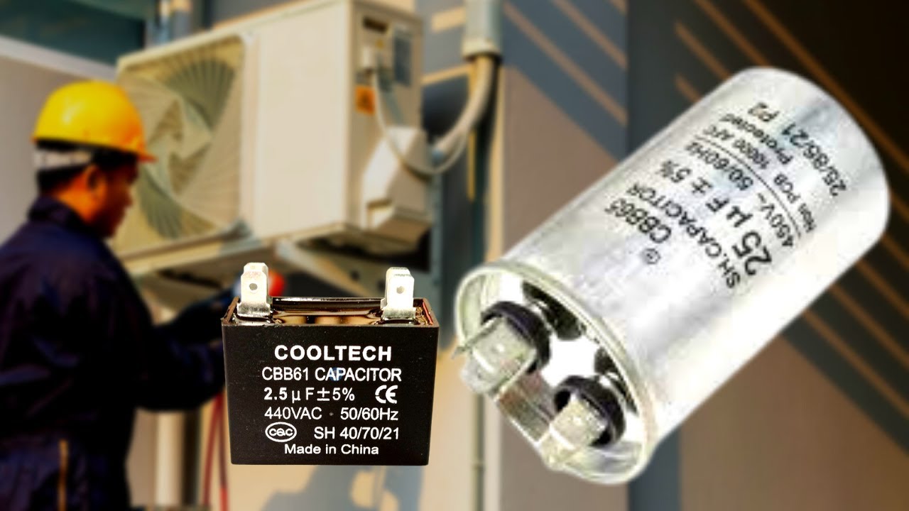 como se conecta el capacitor/ aire acondicionado