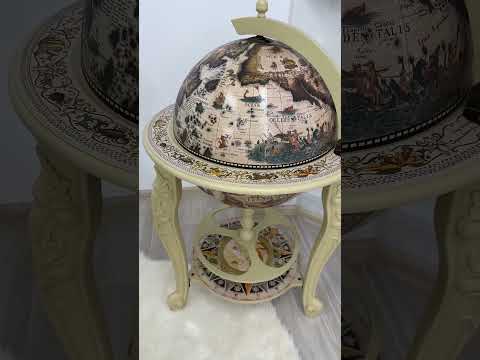 Глобус бар підлоговий Континенти ажурні ніжки сфера 45 см Гранд Презент 45045W-M - фото 1 - id-p598430311