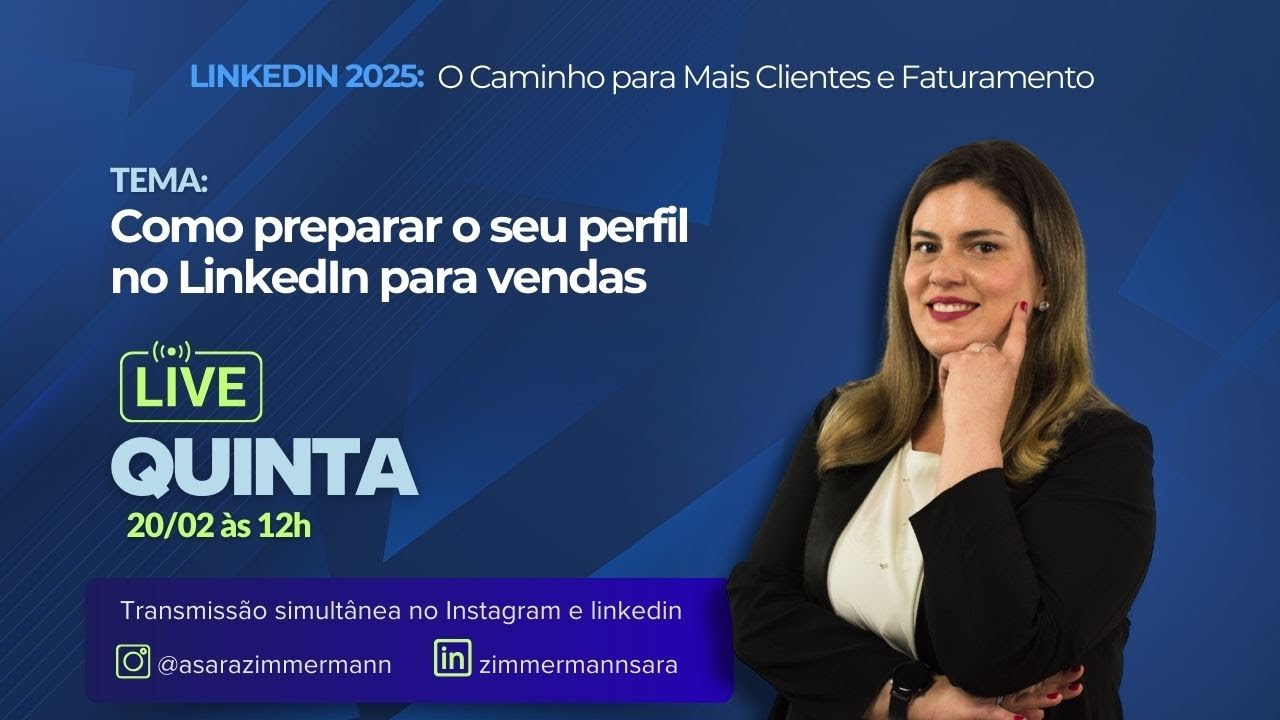 LIVE | Como preparar o seu perfil no LinkedIn para gerar vendas?