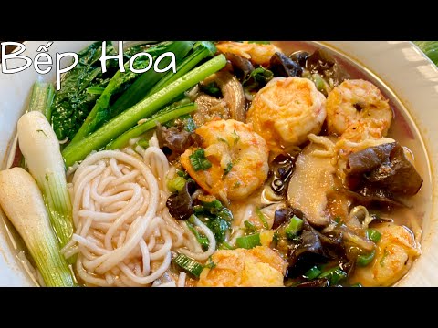 Bún Tôm Hải Phòng chuẩn vị_Cách nấu nước dùng bún tôm đậm đà,ngọt vị không cần ninh xương