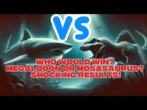 Who Would Win? Megalodon vs Mosasaurus – Ultimate Prehistoric Battle! #megalodon  #mosasaurus