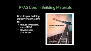 Tom Bruton - Eliminating Unnecessary Uses of PFAS in Building Materials