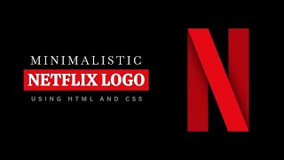 Download the video "Minimalistic Netflix Logo using HTML and CSS | Quick CSS Tricks"