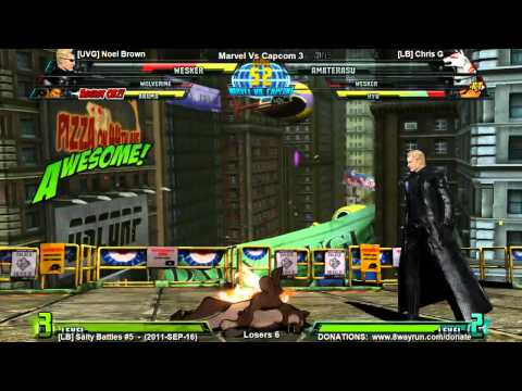 Salty Battles #5 - MvC3 L6 - [UVG] Noel Brown VS [LB] Chris G