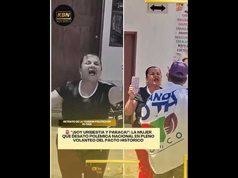 Mujer dice que es "orgullosamente uribestia y p4r4c4" durante actividad política en Santander