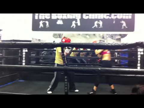 3 rounds of sparring back to back - no rest and fresh opponent every 2 mins - recorded from round 2
