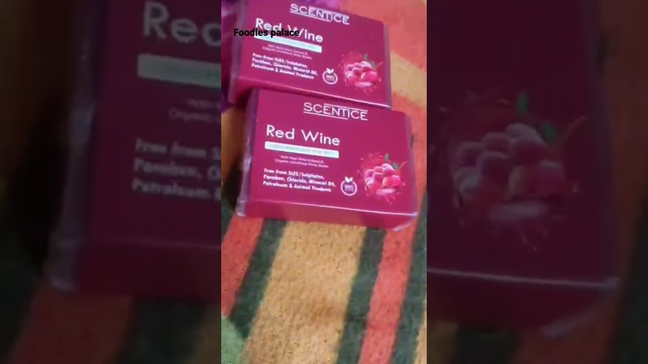 🍷Red wine soap by SCENTIC E made with real grape wine, beautiful fragrance #musttry
