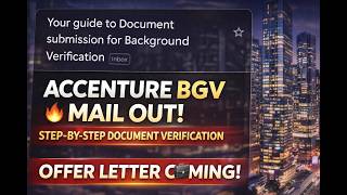 Download lagu Accenture BGV Mail OUT 🔥 Document Verification Process Explained (Final Stage) mp3