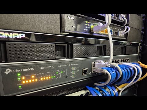 Aufbau und Bestückung eines Multi-Gigabit 19" Racks mit TS-464eU, SG3428XPP-M2, OC200 (Omada)