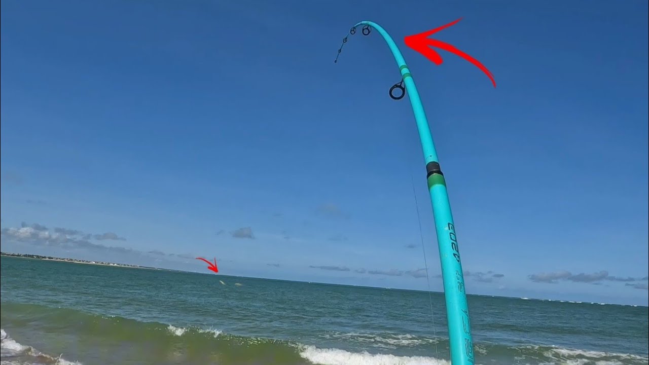 NUNCA TINHA VISTO UM DESSE TAMANHO!!! UM GIGANTE NA PESCA DE PRAIA!!!
