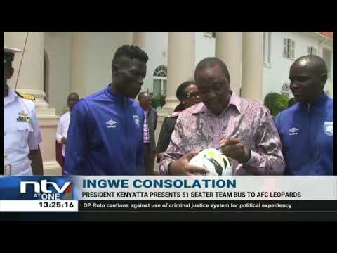 President Uhuru presents 51-seater team bus to AFC Leopards
