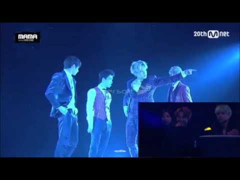 151202 MAMA - BTS Jimin, Suga, V Reaction to Seventeen Dance Stage Cut