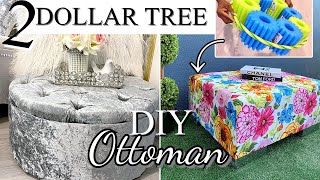 HOW TO Make OTTOMANS With DOLLAR TREE Boosters 😱| Shocking DOLLAR TREE Ottoman DIY!