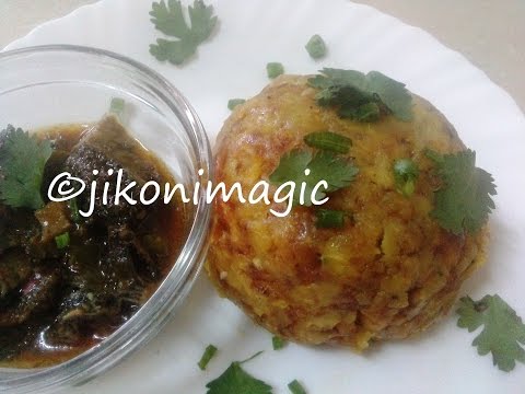 Upside Down Matoke (Green Bananas) Cups Stuffed With Matumbo (Beef Tripe) | Jikoni Magic