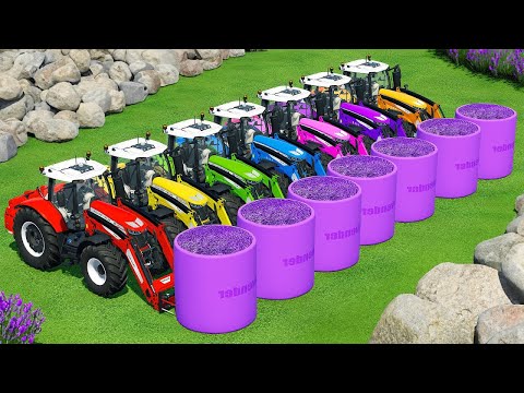 TRANSPORT STONES AND HARVEST, LOAD & MAKE LAVENDER BALES WITH JOHN DEERE - Farming Simulator 22