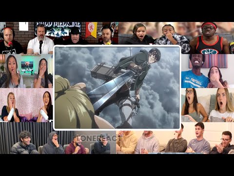 levi vs Beast Titan Scene - Attack on Titan S3 Ep17 | Reaction Mashup