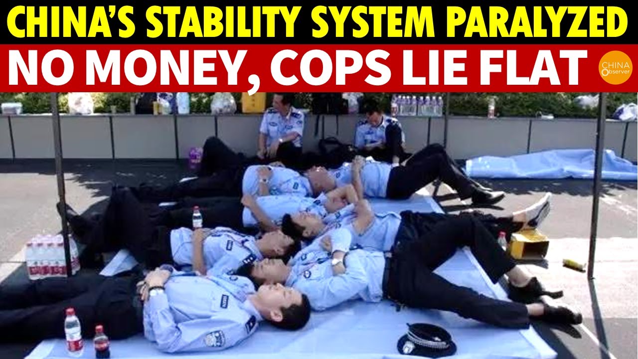 China’s Stability System Paralyzed: Local Police Stations Broke, Cops Lie Flat Due to Lack of Money