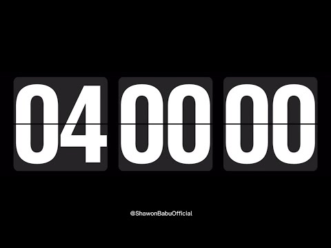 4 Hour Timer Countdown and Alarm Flip clock. (No Sound)