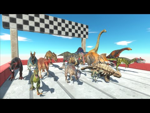 LONG BRIDGE RACE TO EAT A BLUE PIG - Animal Revolt Battle Simulator