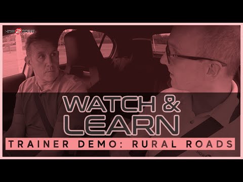 RURAL ROADS. Trainer DEMO | ADI Part 3 | Watch & Learn (driving instructor training)